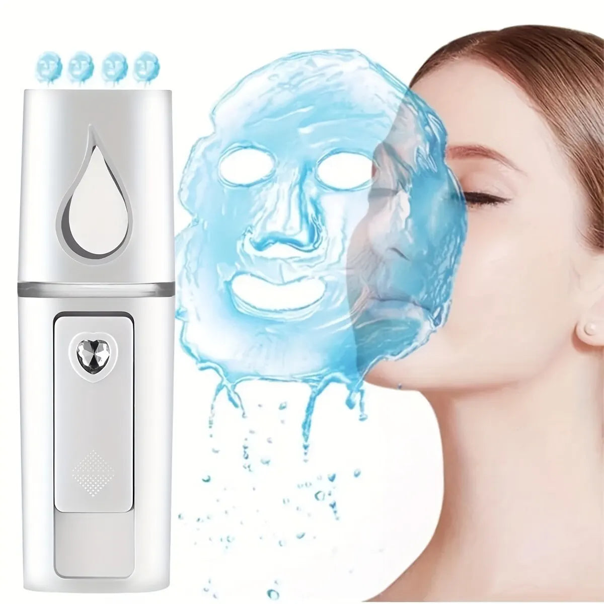 Mini Portable Rechargeable Facial Mister | Handy Face Humidifier & Sprayer | Skin Care Machine for Hydrating & Daily Makeup