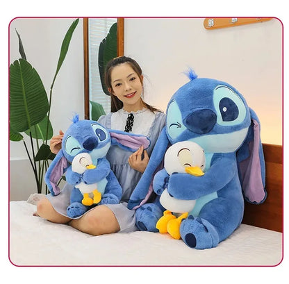 Disney Stitch Lilo Doll - Cute Duck Stitch Plush Toy, Kawaii Decoration for Christmas and Children's Birthday Gifts