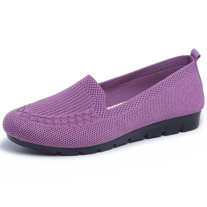 Casual Women’s Summer Shoes – Mesh Breathable Flat Sneakers, Lightweight Slip-On Loafers, Comfortable Ladies Zapatillas