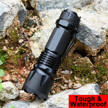 Powerful Tactical Flashlight – Portable LED Camping Lamp with 3 Modes, Zoomable, Waterproof Lantern for Outdoor and Bicycle Use