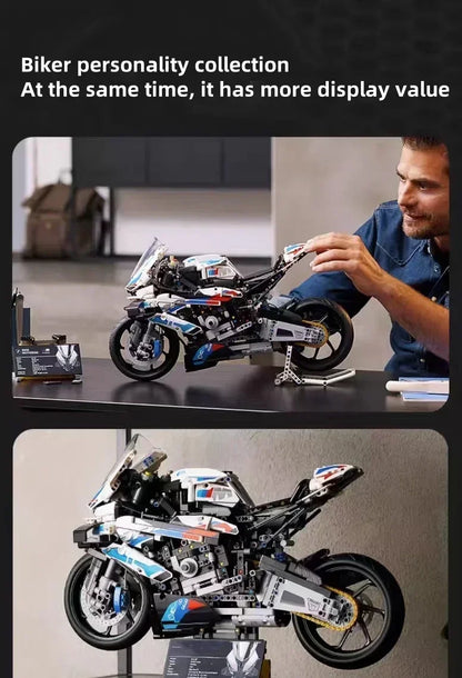 New Motorcycle Building Blocks - Simulation Model Decoration, Educational Assembly Toy for Boys, Creative Gifts