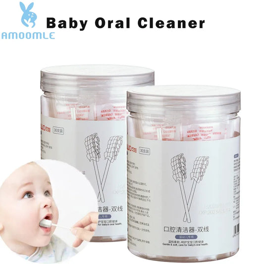 READYSTOCK 30 Pcs Baby Cotton Swab | Mouth Tongue Cleaner for Oral Hygiene