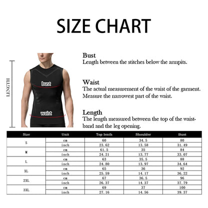 Men's Ionic Shaping Vest - Ice-Silk Slimming Body Shaper, Compression Tank Top with Tummy Control, Quick-Dry Fitness Shirt