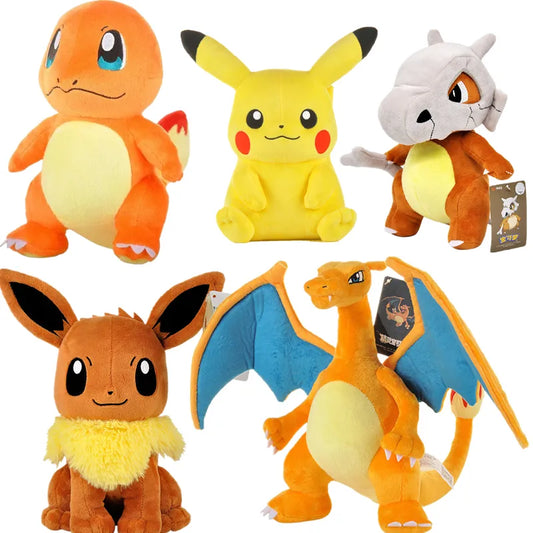 Pokémon Plush Dolls | Pikachu, Bulbasaur, Jigglypuff, Lapras, Eevee | Anime Stuffed Toys | Perfect Gift for Kids