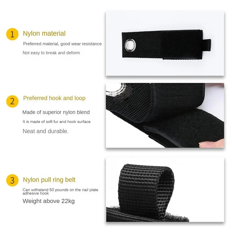 4pcs Heavy-Duty Storage Straps - Reusable Extension Cord Organizer, Cable Ties for Hose and Accessory Holder, Ideal for Garage Organization