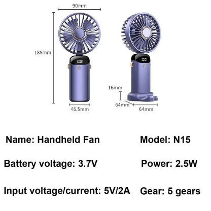 Portable Electric Fan and Mini Air Conditioner – Rechargeable Neck Fans for Home, USB and Handheld