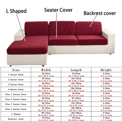 Waterproof Jacquard Sofa Cover - High Elasticity, All-Season Universal Cushion Protector, Anti-Slip Dust Cover