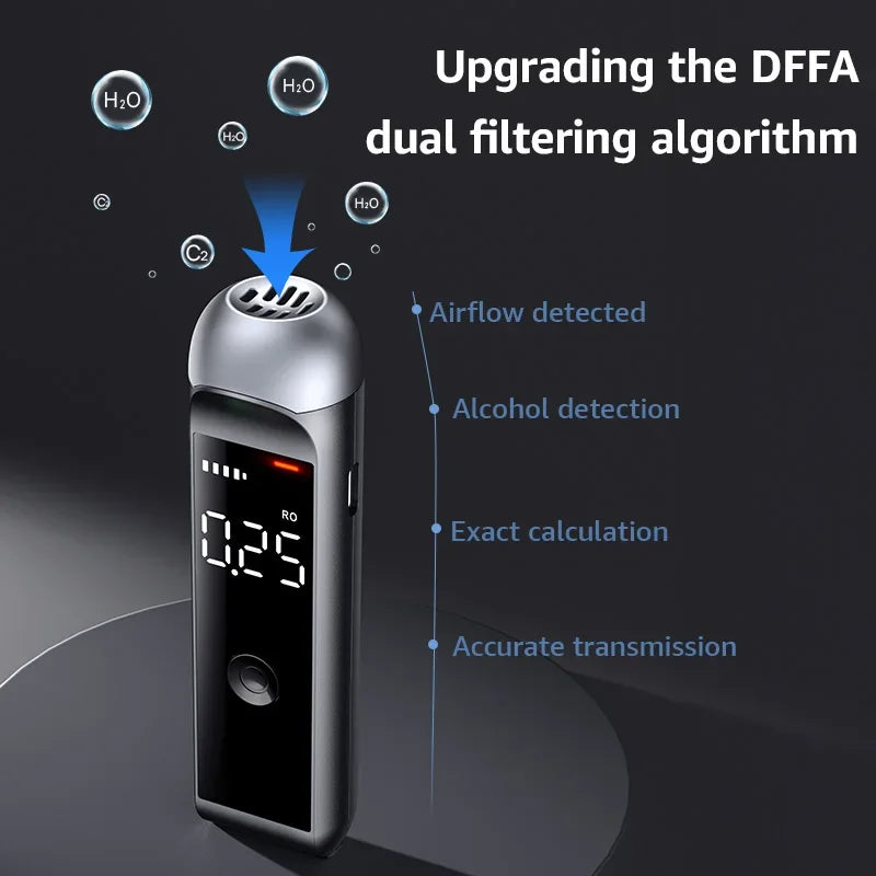 Professional Automatic Alcohol Tester: Rechargeable Breathalyzer for Accurate Alcohol Testing