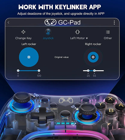 Controller with RGB Breathing LED, Multi-Platform Switch Remote with Turbo and Wake-Up Function