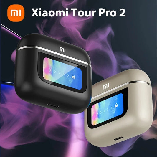 Xiaomi Tour Pro 2 Wireless ANC Bluetooth Headphones: Mijia LED Touch Screen Visible Earphones with Active Noise Cancellation