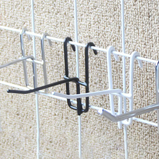 10Pcs Metal Mesh Panel Hangers – Reusable Universal Hooks for Supermarkets and Retail Shops – Coat and Bag Hangers