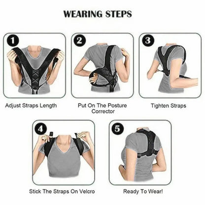 Back Posture Correction Belt – Unisex Hunchback Prevention and Sitting Posture Support – Breathable Body Shaping