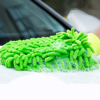 Car Wash Gloves Chenille Glove - Plush Rags Thickened Double-Sided Cleaning Tools for Auto Accessories, Car Detailing Supplies