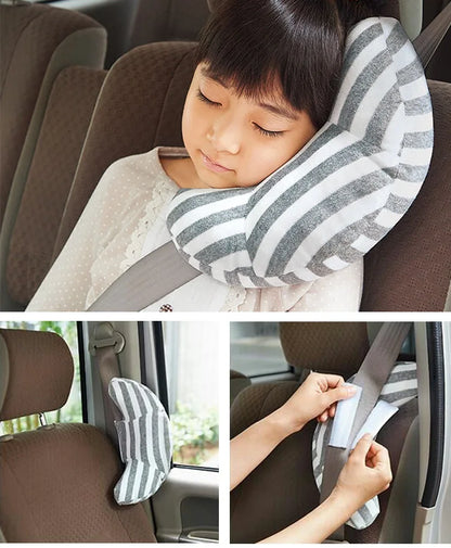 Children's Car Seat Headrest Sleep Support - Neck Cover and Shoulder Belt Pad for Kids | Travel Car Accessories