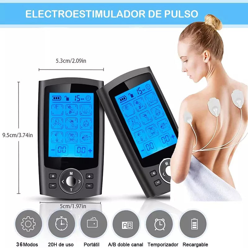 36-Mode TENS Muscle Stimulator: Electric EMS Acupuncture Body Massage - Digital Therapy Slimming Machine