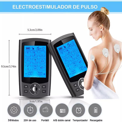 36-Mode TENS Muscle Stimulator: Electric EMS Acupuncture Body Massage - Digital Therapy Slimming Machine