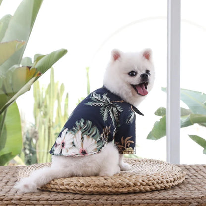 Beach Pineapple Shirt for Small & Medium-Sized Dogs: Hawaiian Pet Clothing for Spring & Summer - Golden Retriever, Cat Apparel