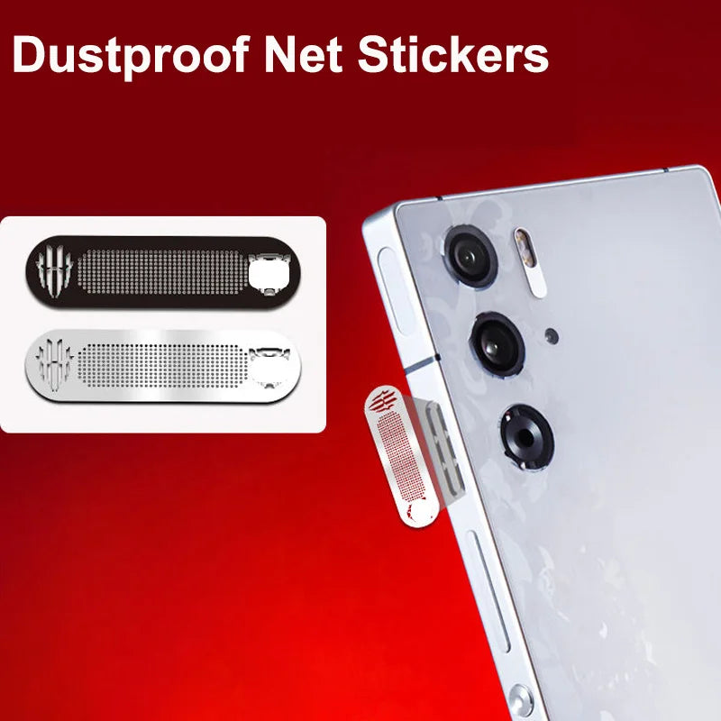 Dustproof Net Stickers for Red Magic 9 Pro/Pro+ - Anti-Dust Metal Mesh Dust Cover for Earpiece Speaker Holes