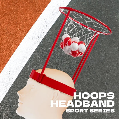 2 Pack Head Hoop Basketball Party Game: Adjustable Net Headband for Kids & Adults - Carnival Game with 20 Balls