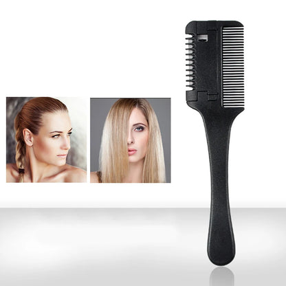 Hair Cutting Comb with Razor Blades – Thinning and Trimming Tool for Barbershop and Salon Styling