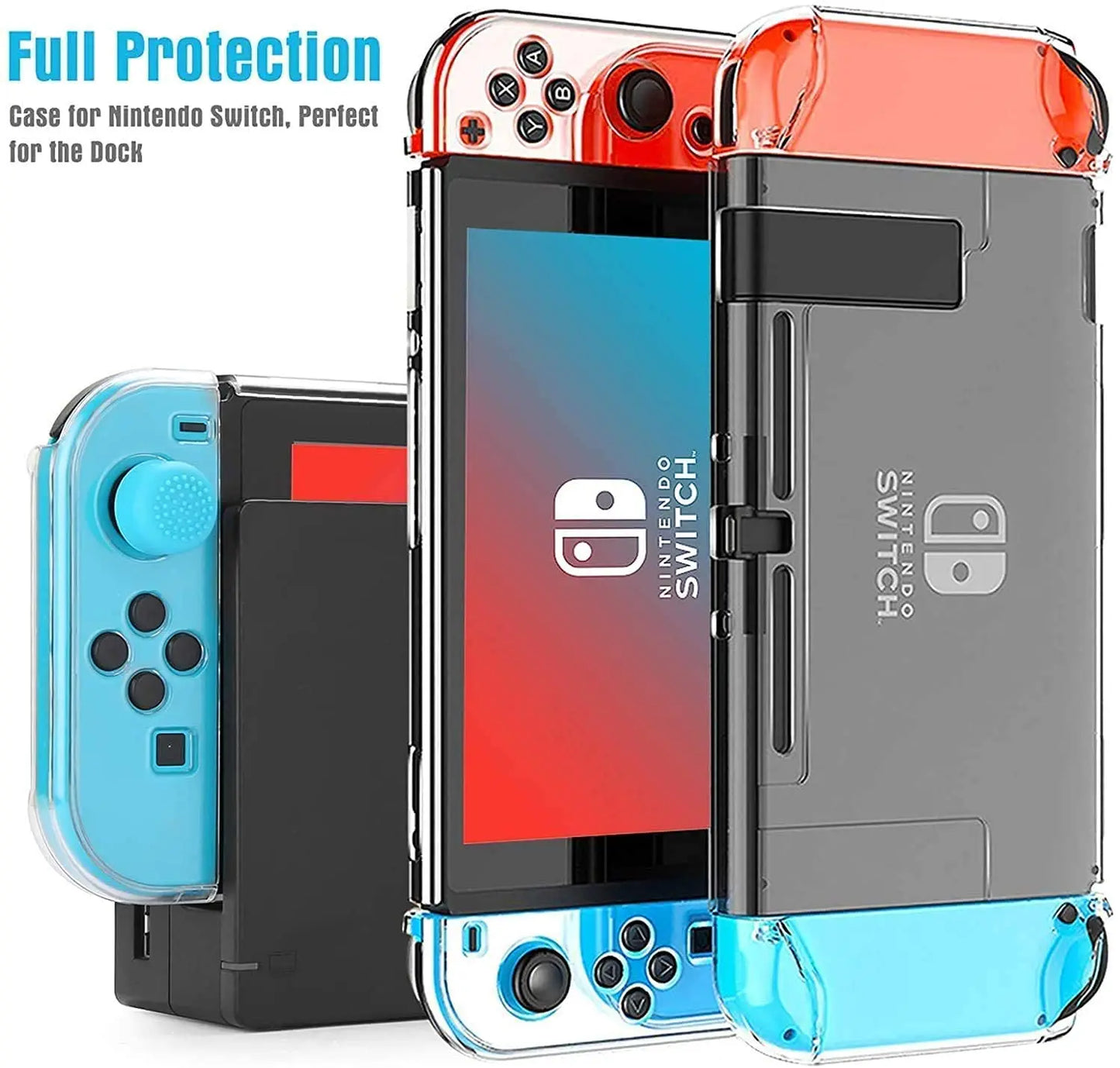 Nintendo Switch Case: 9-in-1 Accessories Kit with Carrying Case and Dockable Protective Case