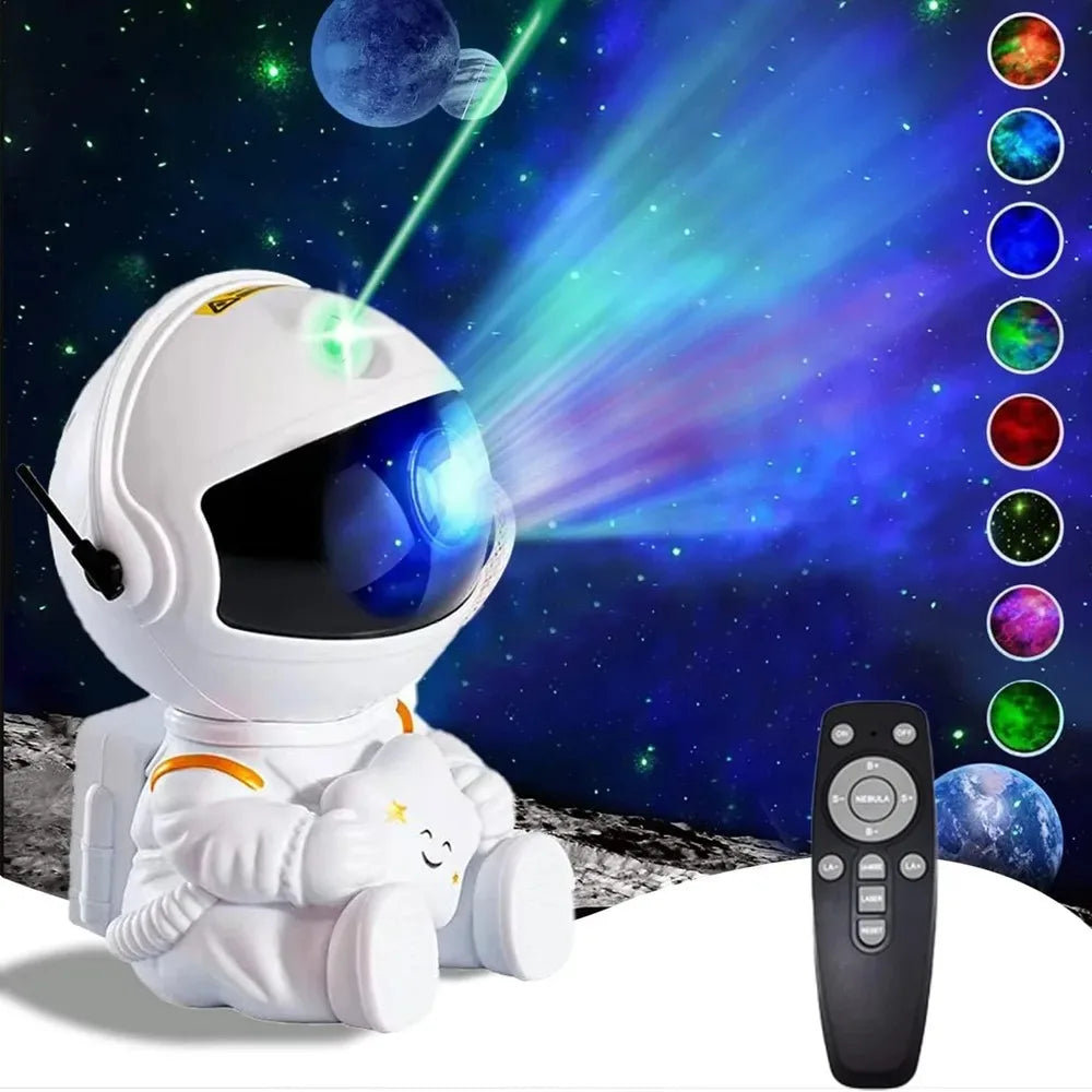 Galaxy Star Projector LED Night Light – Starry Sky Astronaut Lamp for Bedroom and Home Decoration, Children's Gifts