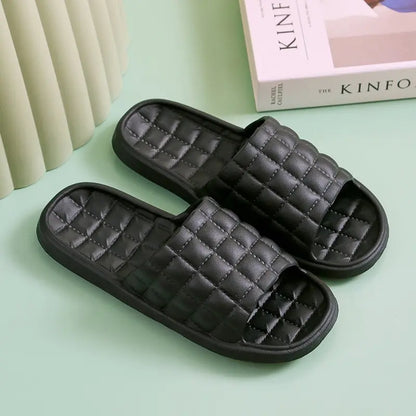 Women's Summer Indoor Slippers: Soft Comfortable Flip Flops - Bath Slippers for Couples, Families, Hotel Sandals