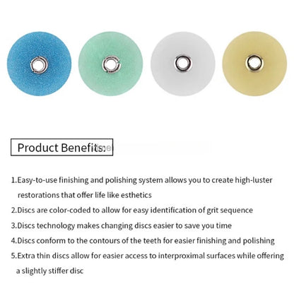 Dental Composite Polishing Disc Set: 40pcs or 80pcs/Box - Includes Gross Reduction Contouring Mandrel Stripes for Precision Dental Work