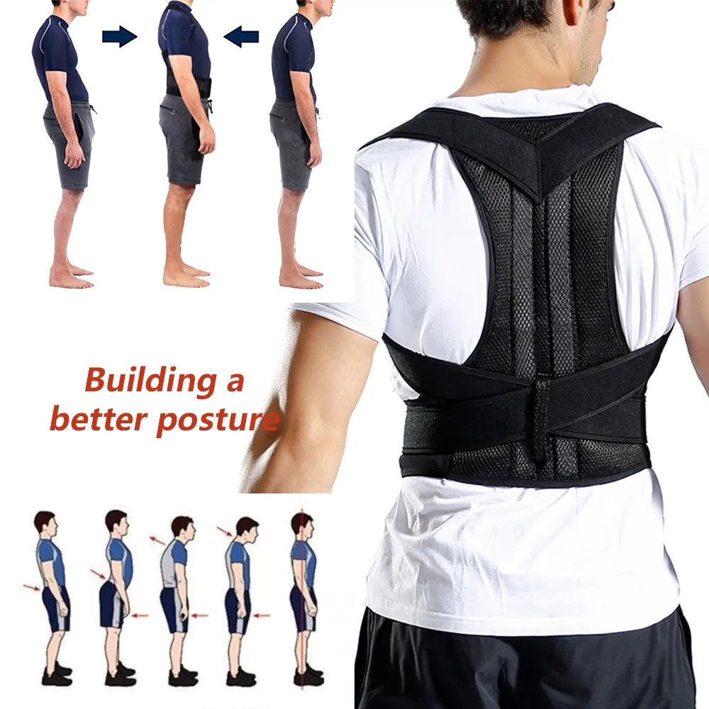 Back Brace Posture Corrector: Lumbar Support and Shoulder Posture Support for Men and Women