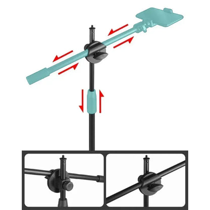 Horizontal Tripod for Phone, Smartphone Table Stand with Articulated Arm for Mobile Filming, Photography, and Content Creation