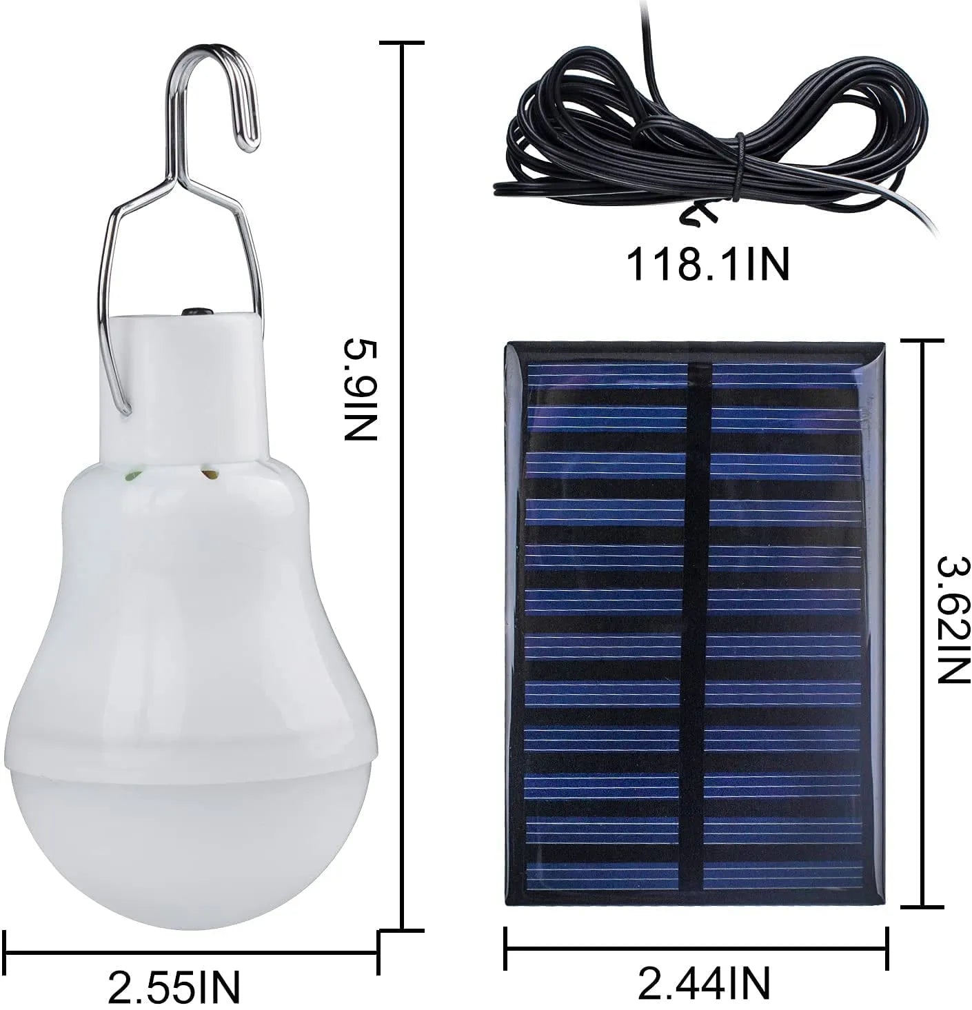 7W Solar Bulb Light | Waterproof USB Charged Hanging Lamp | Emergency Sunlight Powered | Outdoor Indoor House Lighting