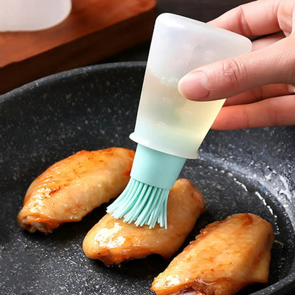 3pcs Silicone BBQ Oil Bottle Brush: Flat-Bottom Design, Easy to Clean - Suitable for All Cookware, Barbecue Tool