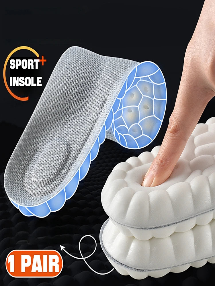 Plantar Fasciitis Relief Insoles - Arch Support Orthopedic Inserts for Sports Shoes | Shock Absorption Shoe Pads