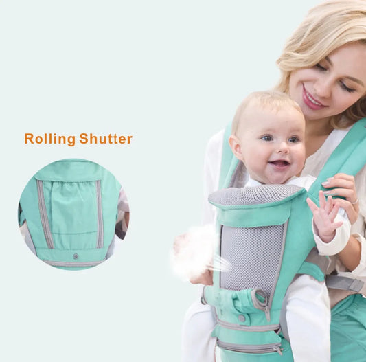 Ergonomic Baby Carrier: Infant Kid Hipseat Sling Front Facing Kangaroo Baby Wrap - Suitable for 0-36 Months, Ideal for Baby Travel