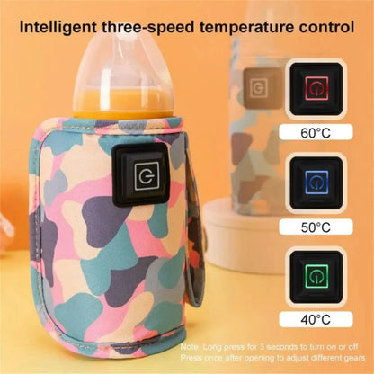 USB Milk Water Warmer Bottle Heater – Travel Stroller Insulated Bag for Baby Nursing – Safe Kids Outdoor Winter Supply