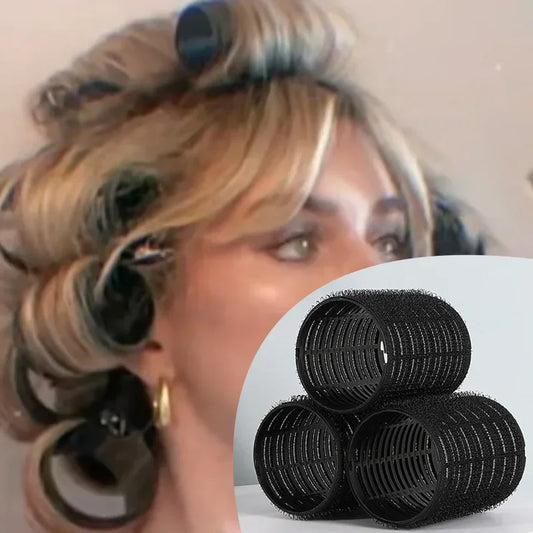 Self-Grip Hair Rollers Set: 4/6/8pcs Heatless Curlers for Volume and Bangs - DIY Styling Tools with Self-Adhesive Hook