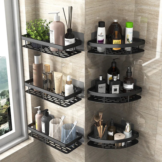 Aluminum Alloy Bathroom Shelf: Makeup Storage Organizer, Shampoo Rack - No Drill Shower Shelf for Bathroom Accessories