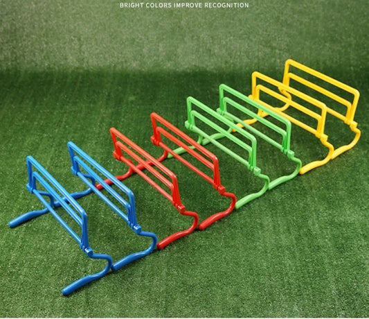 Football Training Equipment: Agility Ladder, Ring Cone, Cylinder Hurdles, Barriers Frame, Soccer Obstacle Rack, Pole - Logo Bar