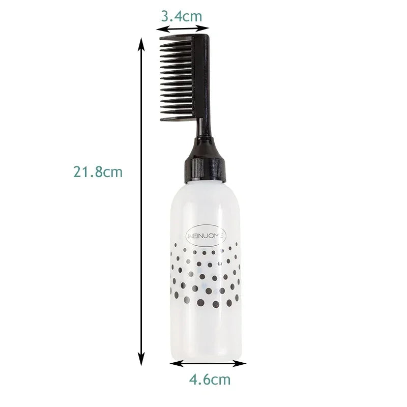 Salon Empty Hair Dye Bottle with Applicator Brush: 1/2Pcs Dispensing Hair Coloring Dyeing Bottles - Hairdressing Styling Tool