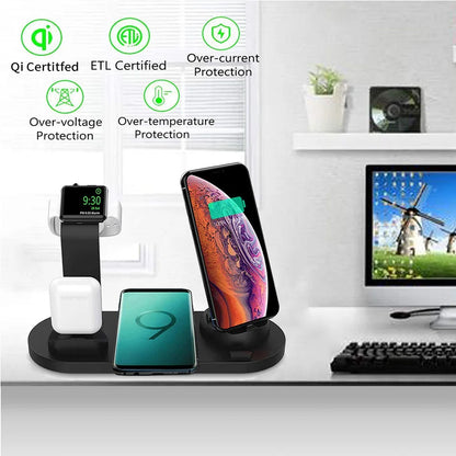 30W 7-in-1 Wireless Charging Stand - Fast Charging Dock for iPhone 14/13/12 Pro Max, Apple Watch, AirPods Pro, iWatch 8/7