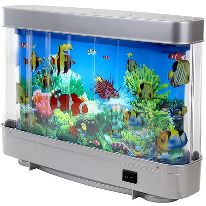 Artificial Tropical Fish Tank Lamp: Virtual Ocean in Motion Night Light, Aquarium Decor - Perfect Halloween & Christmas Gift Toy for Children