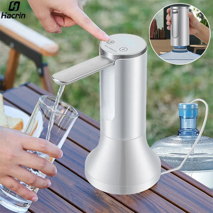 Electric Water Gallon Bottle Pump - Automatic Dispenser for 19 Liters, Foldable Desktop Water Bottle Pump H3, Rechargeable