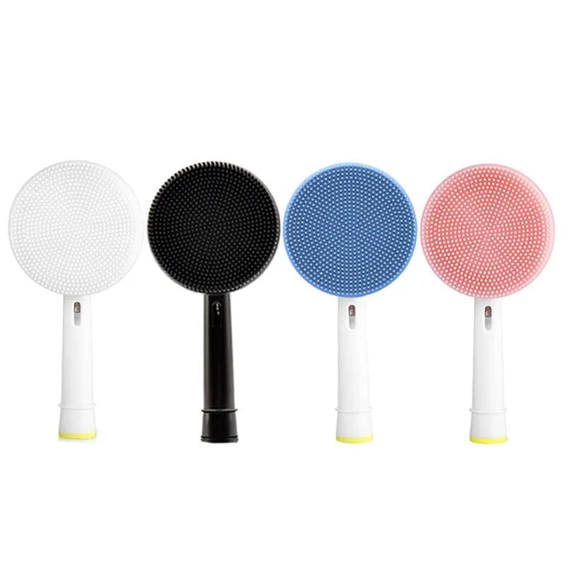 Waterproof Silicone Face Spin Brushes | Facial Cleansing Brush Replacement Head Compatible with Oral B Electric Toothbrush Bases