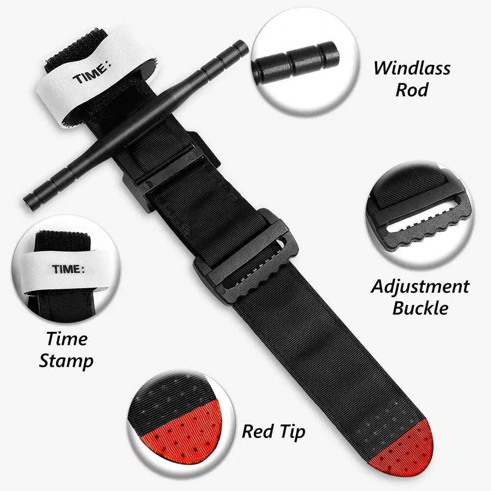 Military Survival Tourniquet - Tactical Combat Emergency Medical Strap for Outdoor Exploration and Trauma Relief