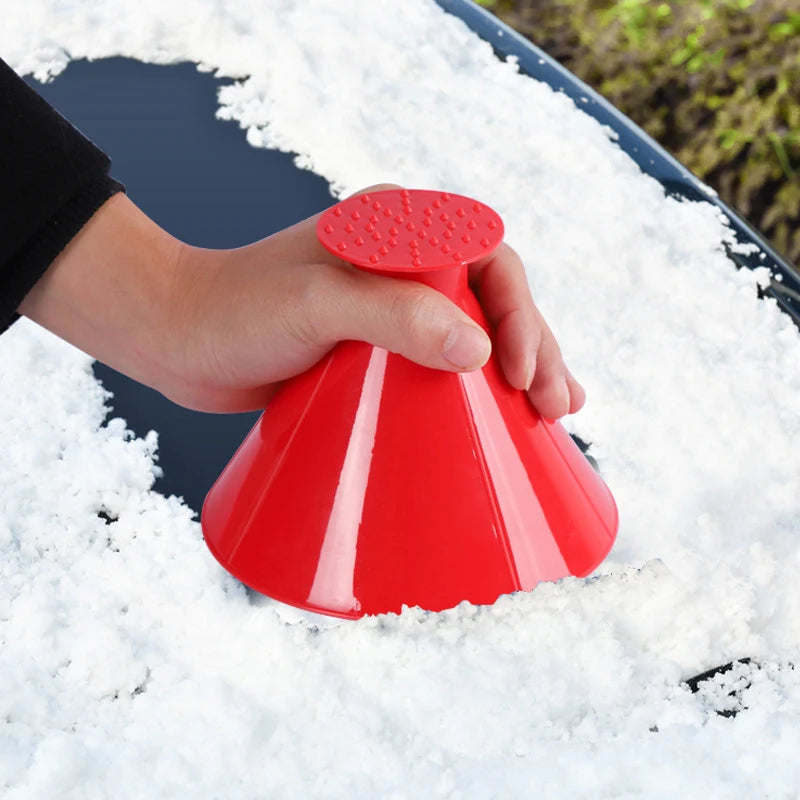 Car Window Windshield Magic Ice Scraper - Oil Funnel Snow Remover Shovel Deicer Cone Tool - Winter Accessories for Efficient Scraping