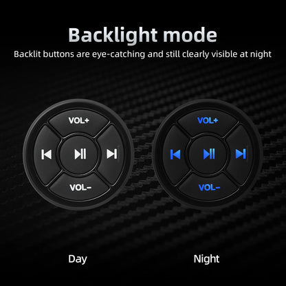 Wireless Media Bluetooth Button Remote Controller: Car/Motorcycle/Bike Steering Wheel MP3 Music Player for IOS/Android Phone/Tablet
