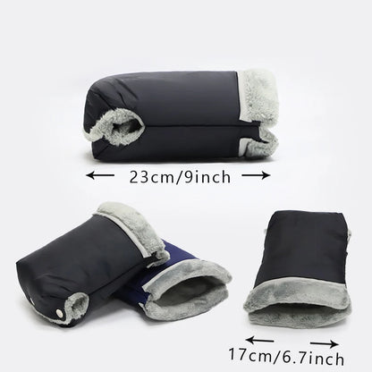 Elevate Your Winter Strolls: 2pcs Waterproof Stroller Gloves - Keep Hands Warm & Dry, Essential Pram Accessory for Cold Weather - Baby Stroller Mitten Hand Muff