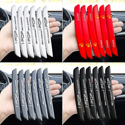 6Pcs Auto Car Door Edge Protection Guards: Buffer Trim Molding Strip for Scratch Protection - Crash Bar for Audi BMW