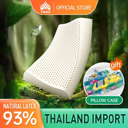 TAIHI Thailand Latex Pillow - Orthopedic Neck Pain Relief, Vertebrae Health Care Massage Pillow for Sleeping