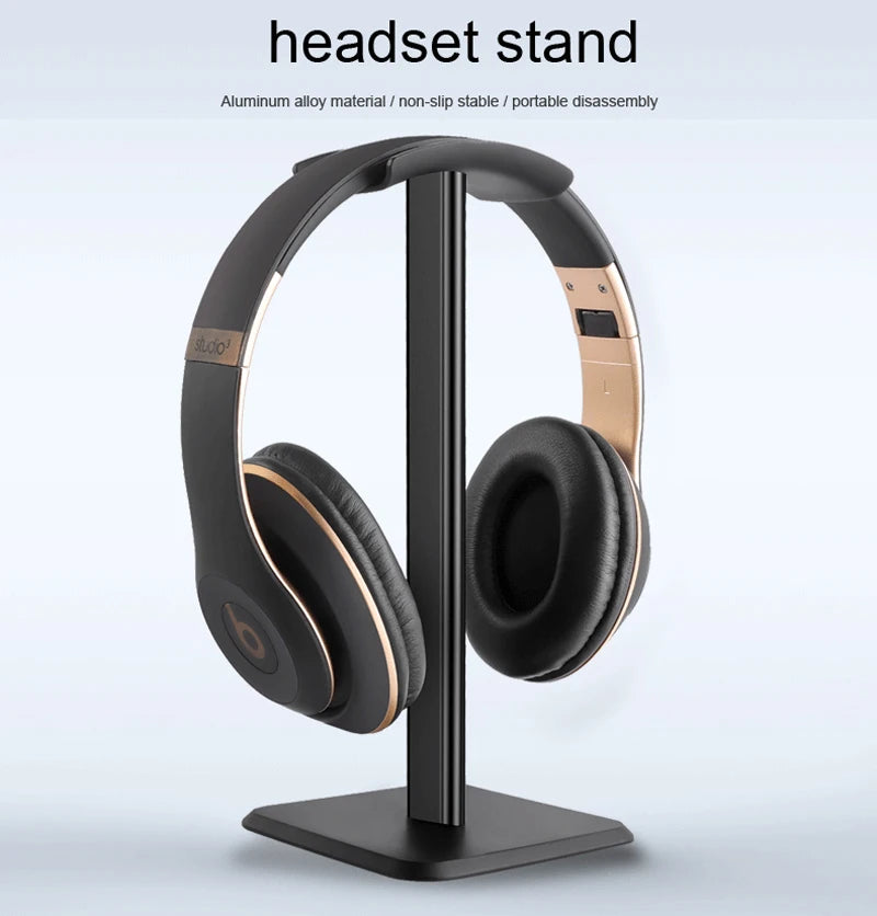 Universal Aluminum Headphone Stand, Flexible Headset Holder and Fashion Headphone Hanger for Mobile Phones